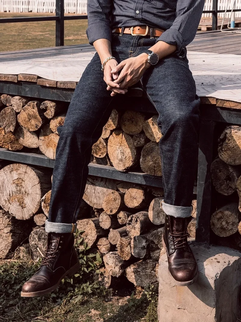 Red Tornado 501 CT (Customized Tapered) Jeans 14oz Selvedge Denim Pants Sanforized - Image 4