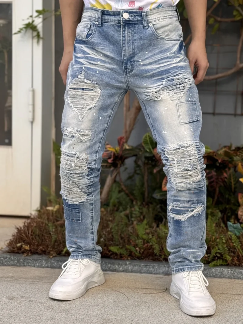 New Men's Denim Jeans for 2025 Breathable and Refreshing Retro styled for Streetwear Versatile and Suitable for All Occasions - Image 5