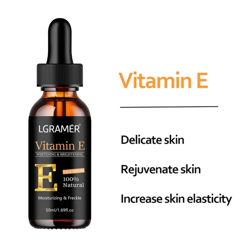 Vitamin E Face Serum Whitening Shrinking Pore Wrinkle Removing Blackspot Lightening Skin Care Essence Skin Care Product - Image 6