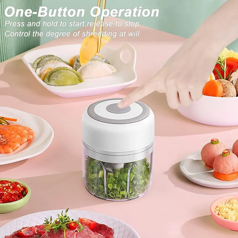 Portable Electric Garlic Masher Crusher 100/250ml Garlic Chopper USB Food Processor Kitchen Kitchen Gadgets Kitchen Tools Juicer - Image 3