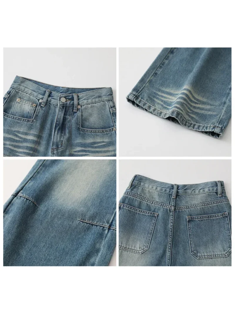 CHIC VEN Women Jeans Vintage High Waisted Washed Loose Female Trousers Wide Leg Pants for Woman Spring Autumn 2024 - Image 4