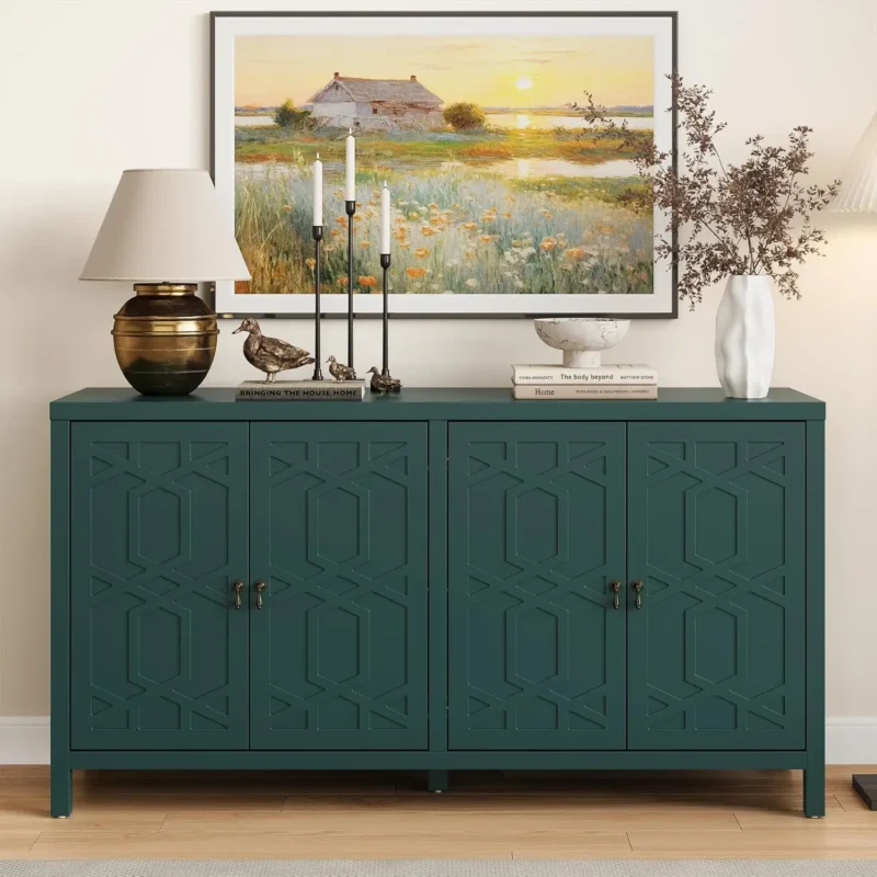 Mid-Century Sideboard Cabient with Adjustable Shelves, Accent Storage Credenza for Entryway, Living Room, Dining Room, Bedroom - Image 5