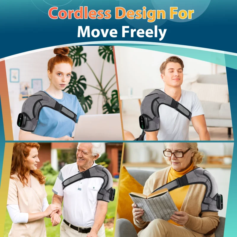 Electric Shoulder Brace 3 Gear Heated and Vibration Massage Shoulder Support Massage Belt Gifts for Parents Friends Health Care - Image 3