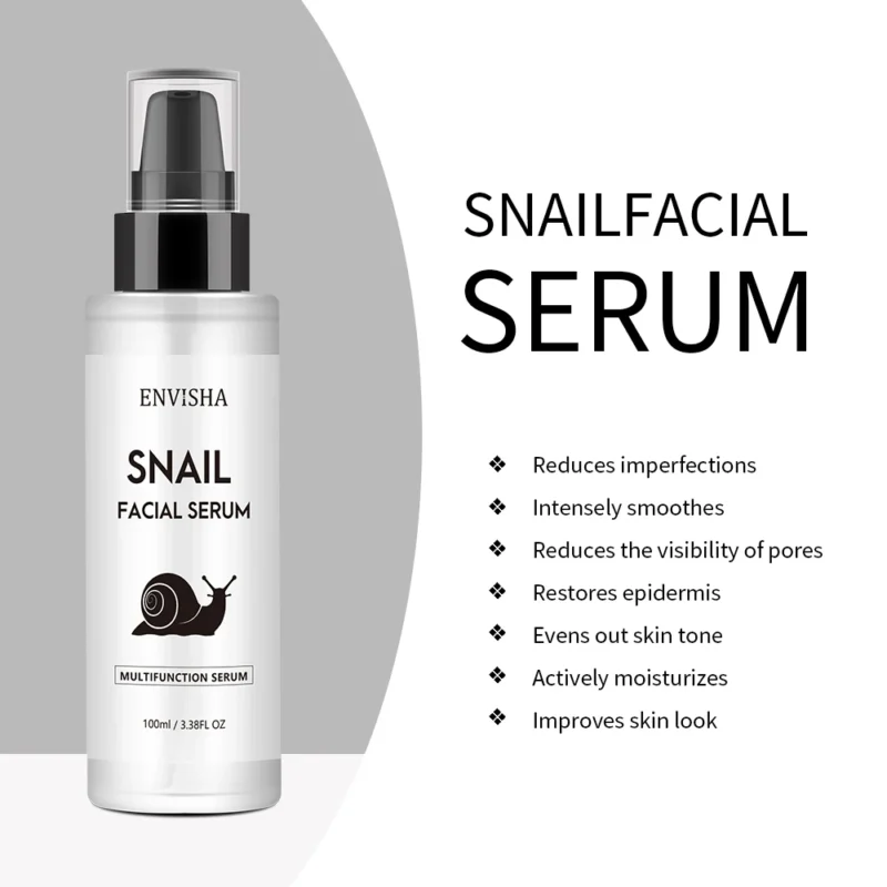 ENVISHA Snail Collagen Face Serum Facial Skin Care Anti-aging Wrinkle Moisturizing Whitening Firming Skin Essence Shrink Pores - Image 5