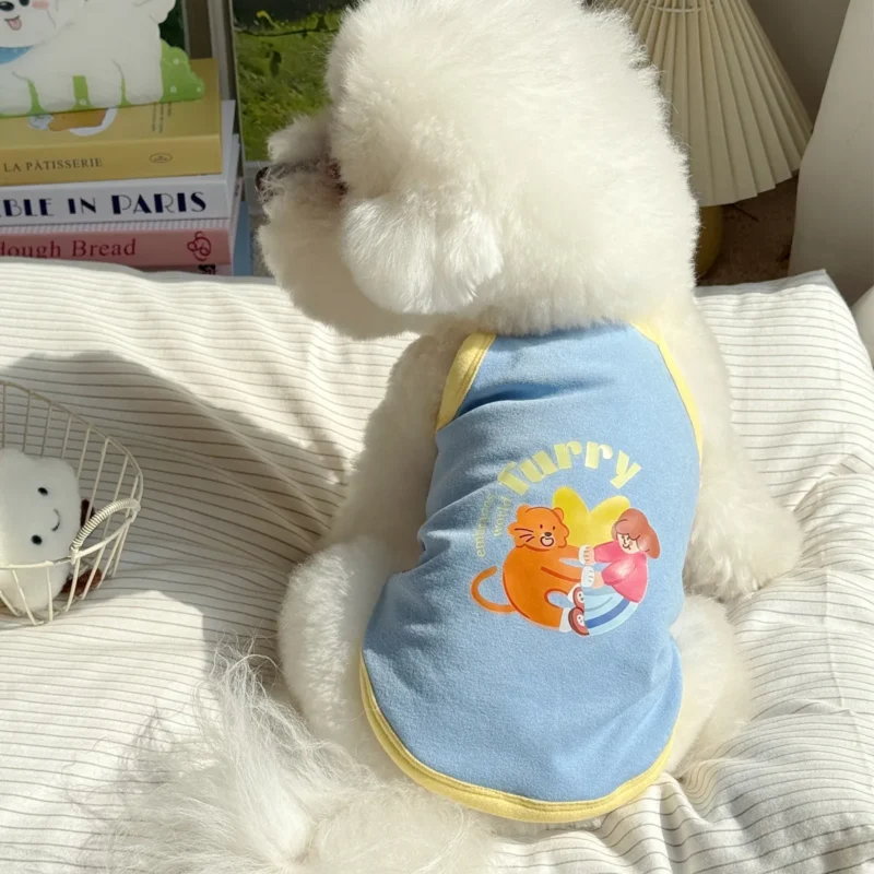 Dog Summer Clothes Puppy Sleeveless Striped Vest T-Shirt Pet Tutu Skirt Cat Dresses Suitable for Small Medium Cat Dog - Image 5