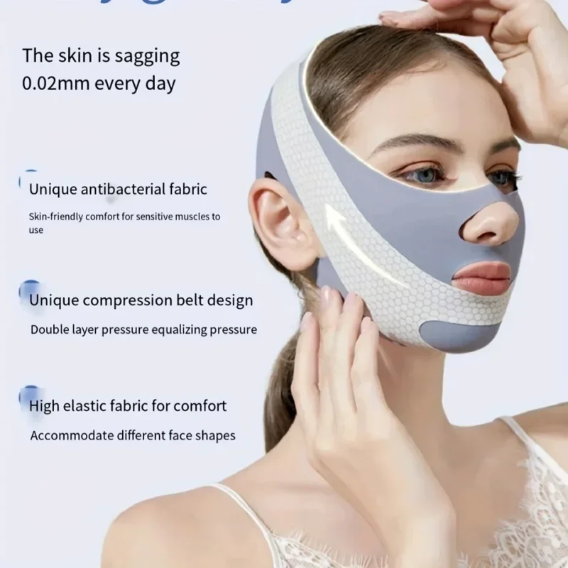 Face Slimming Bandage V Line Face Shaper Double Chin Reducer Face Lifting Belt Anti Wrinkle Facial Massager Women Skin Care Tool - Image 2