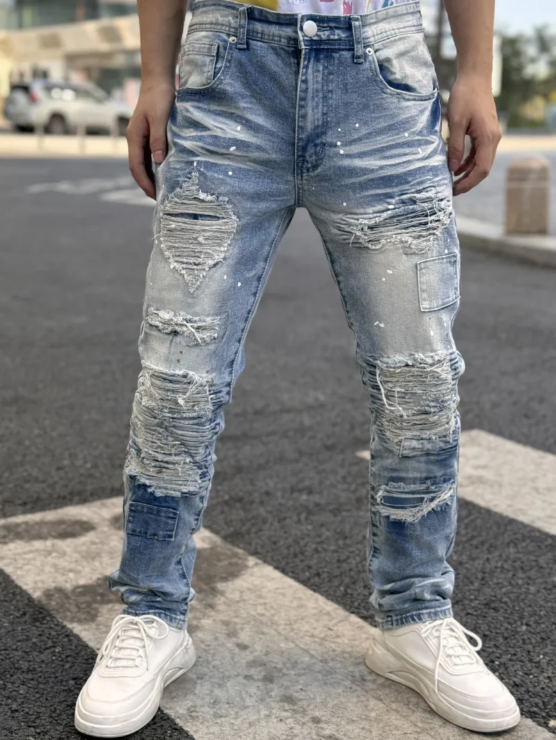 New Men's Denim Jeans for 2025 Breathable and Refreshing Retro styled for Streetwear Versatile and Suitable for All Occasions - Image 6