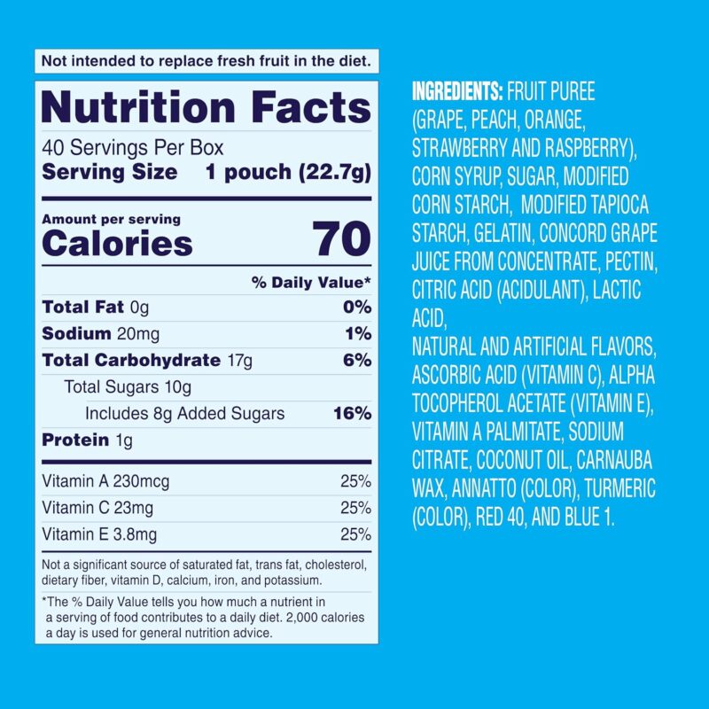 Welch's Fruit Snacks, Mixed Fruit Snack Box, Gluten Free, 0.8oz Snack Packs (Pack of 40) - Image 2