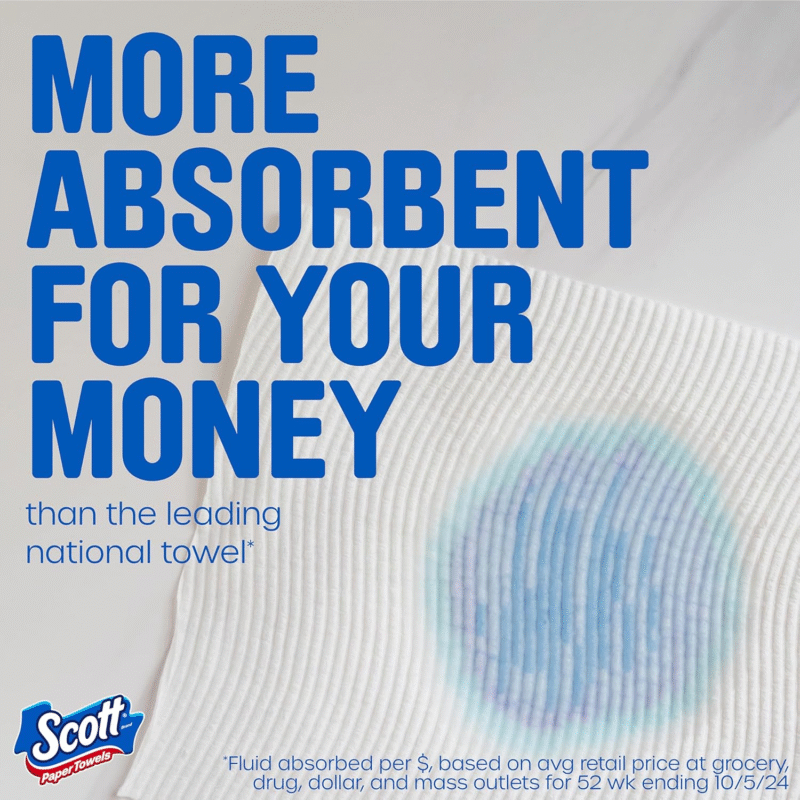 Scott Paper Towels, Choose-A-Sheet, 6 Double Rolls = 12 Regular Rolls (108 Sheets Per Roll) - Image 3