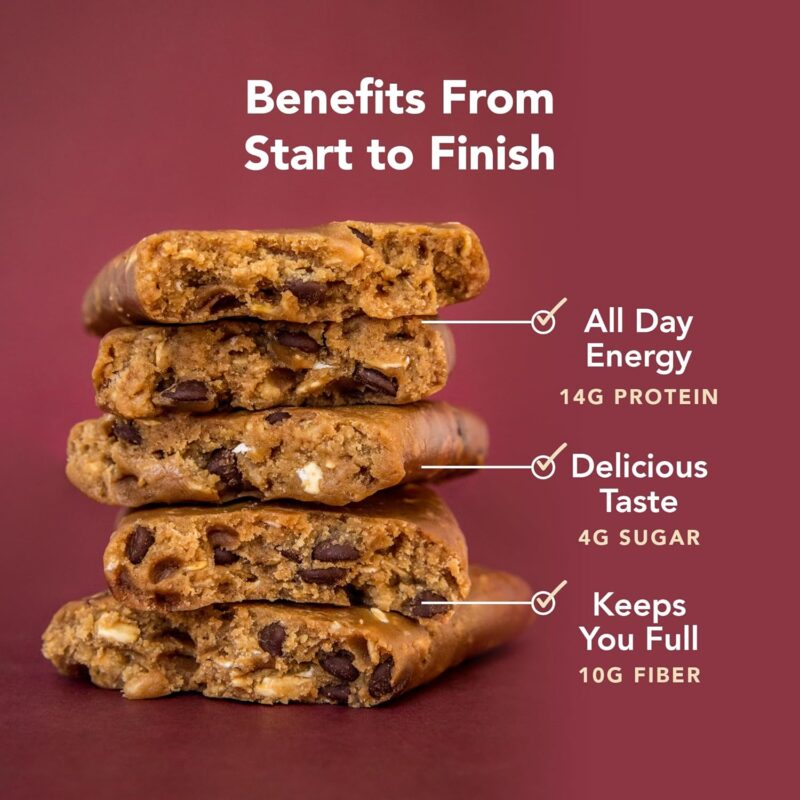 ALOHA Organic Plant Based Protein Bars - Oatmeal Chocolate Chip - 12 Count, 1.9oz Bars - Vegan Snacks, Low Sugar, Gluten-Free, Low Carb, Paleo, Non-GMO, Stevia-Free, No Sugar Alcohols - Image 3