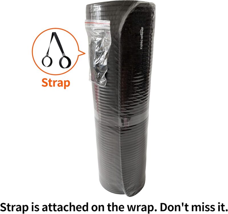 Extra Thick 1/2 Inch Exercise Yoga Mat with Carrying Strap, Cushioned Support for Fitness & Gym Workouts - Image 6