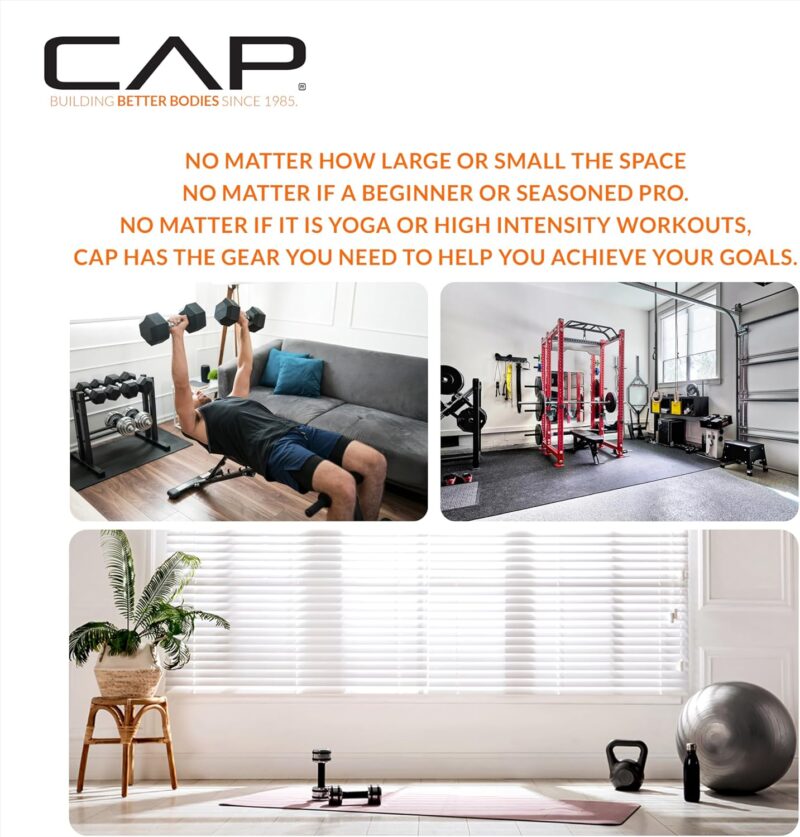 CAP Barbell 40-Pound Adjustable Cement Dumbbell Set – Versatile Vinyl Coated Weights for Home Gym Excellence - Image 5
